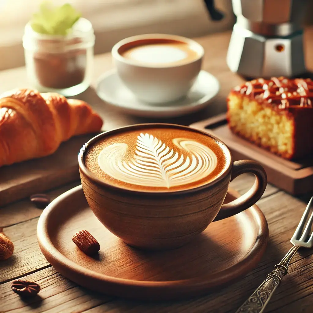 Secangkir kopi latte art
